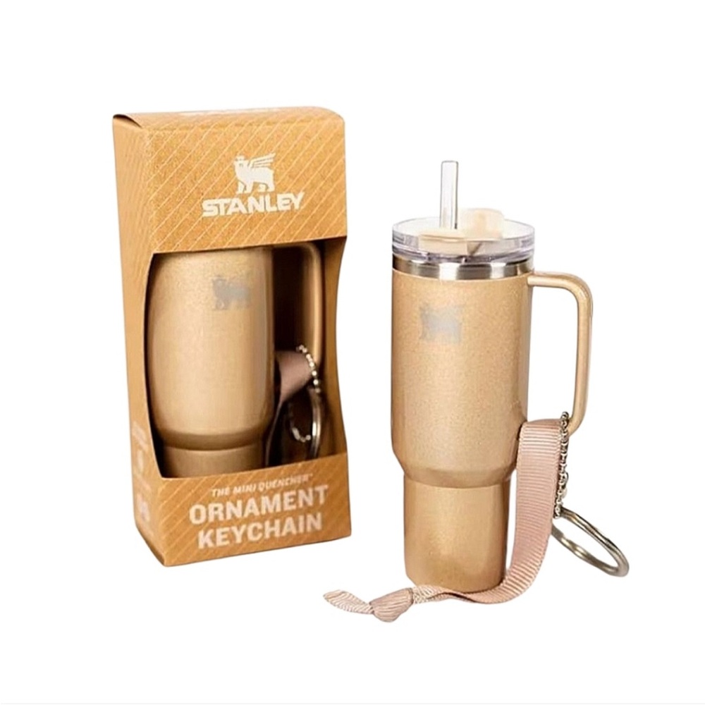 Stanley Gold Mini Quencher Ornament Keychain